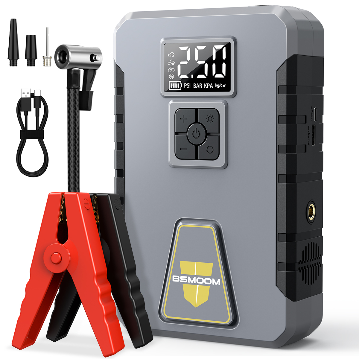 Portable Jump Starter 4000A - 150 PSI Tire Inflator and 4000A