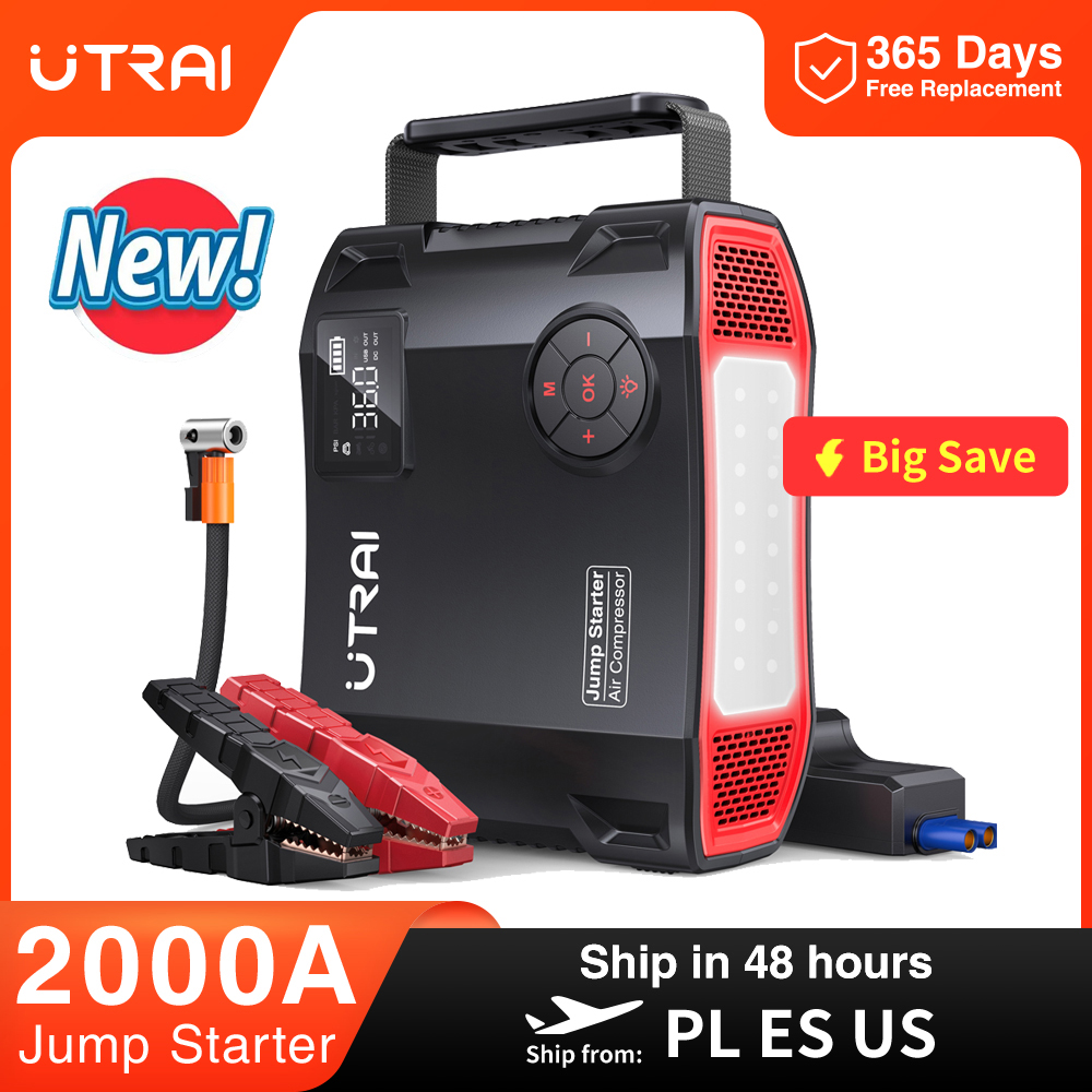Jump Starter Cable 2000A - UTRAI 4 In 1 2000A Jump