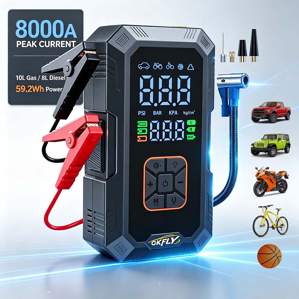 Jump Starter 12V Diesel - 4 IN 1 Car Jump Starter