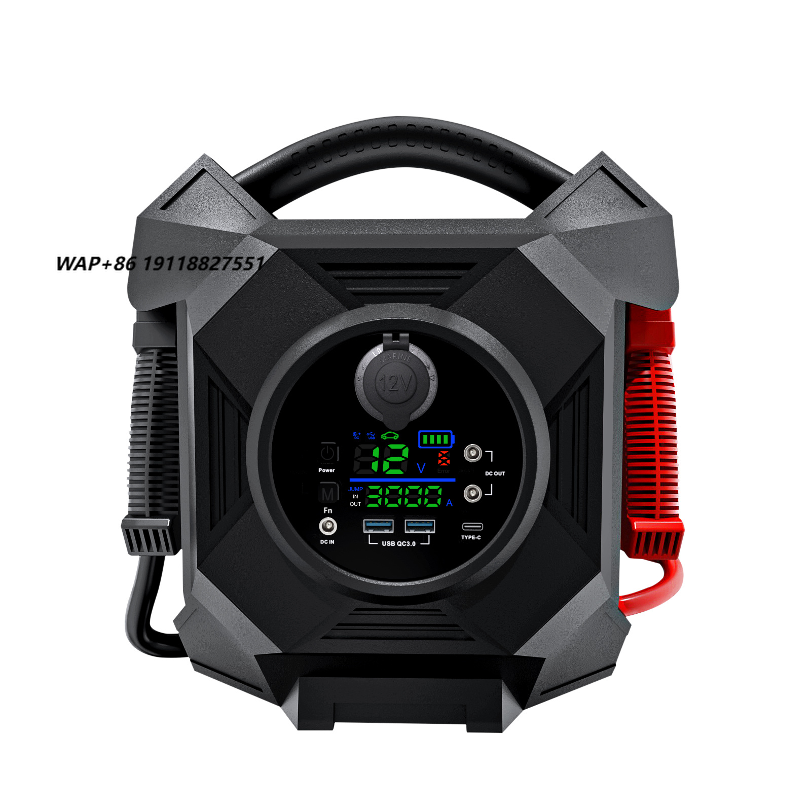 Car Jump Starter 12V 24V Truck - Portable Multifunctional Smart Car Jump Starter