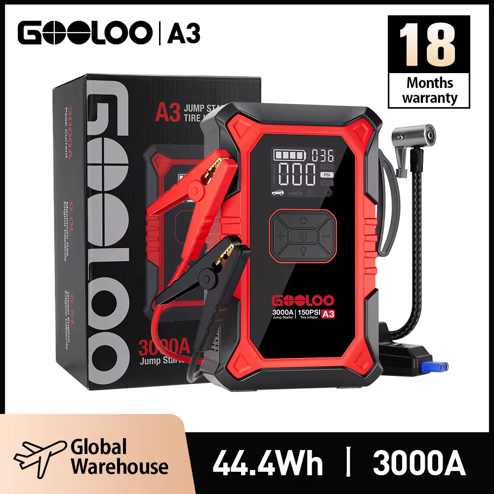 Jump Starter 12V Diesel - GOOLOO A3 Jump Starter with Air