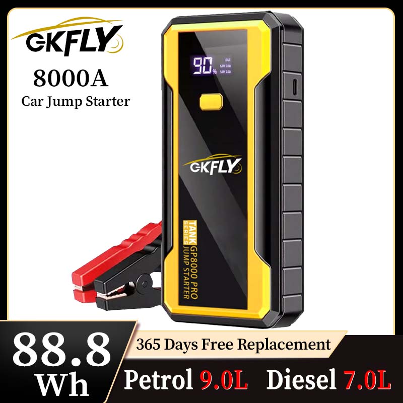 Jump Starter 12V Diesel - GKFLY 24000mAh Start Power Bank 8000A