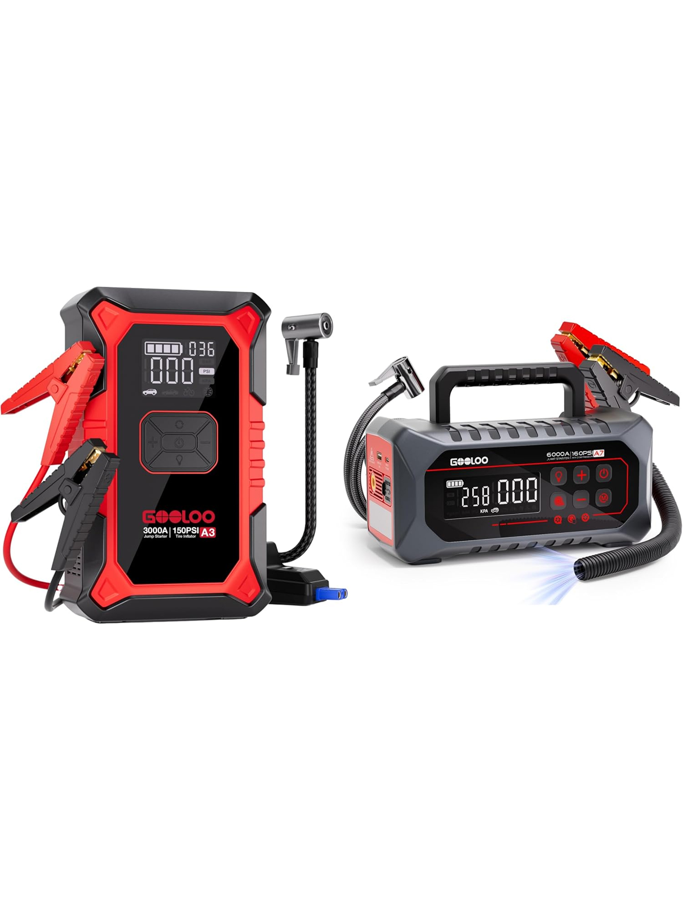 Jump Starter With Air Compressor - GOOLOO A3 Jump Starter with Air
