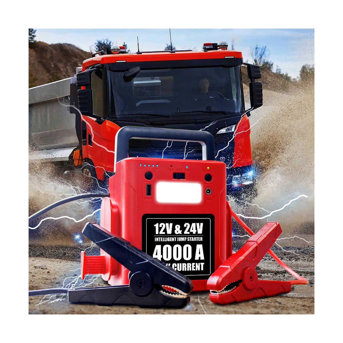 Car Jump Starter 12V 24V Truck - 12V/24V Car Jump Starter Power Bank