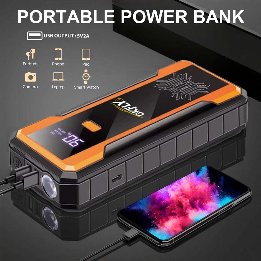 GKFLY 4000A Car Battery Emerge - Portable Jump Starter 4000A recension och pris