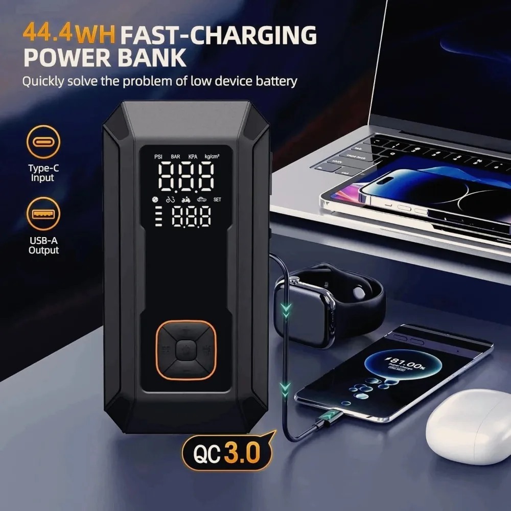 Jump Starter with Air Compress - Jump Starter 12V Diesel recension och pris