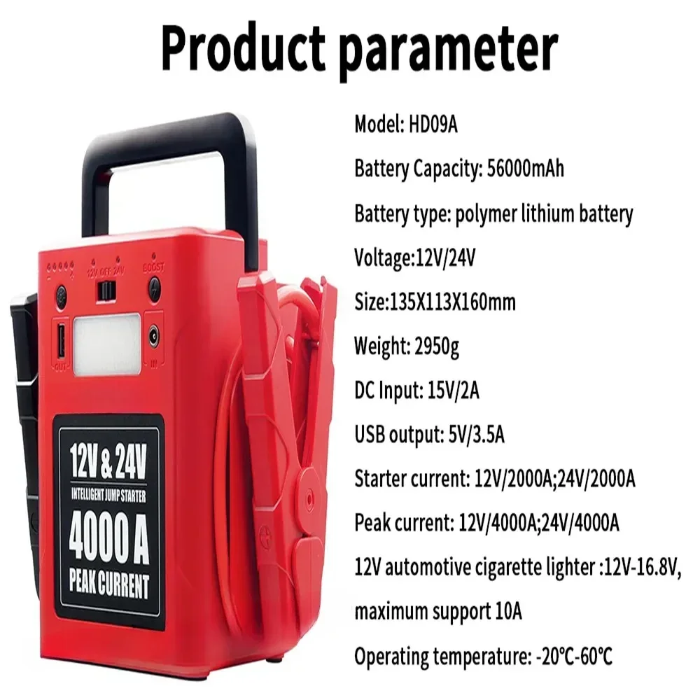 Car Booster Portable Heavy Tru - Portable Jump Starter 4000A recension och pris