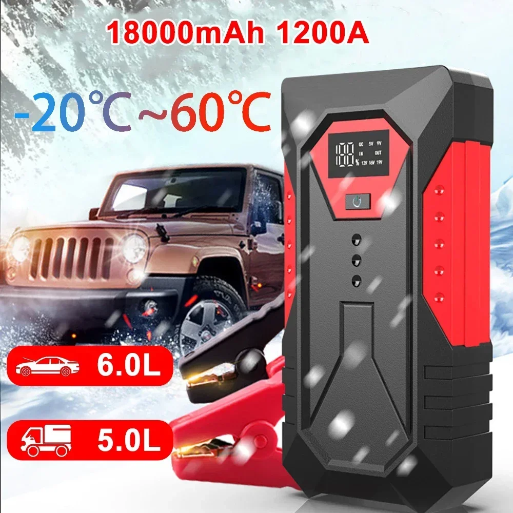 Professional 18000mAh Car Jump - Jump Starter 12V Diesel recension och pris