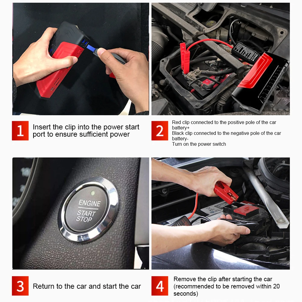 Professional 18000mAh Car Jump - Jump Starter 12V Diesel recension och pris