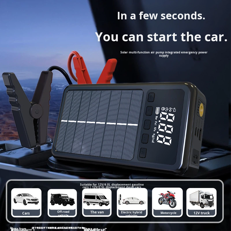 MPPT Solar Car Jump Starter Po - Solar Jump Starter Power Bank recension och pris
