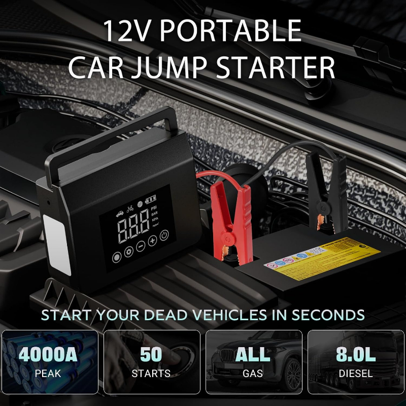 Hieha Portable Car Jump Starte - Portable Jump Starter 4000A recension och pris