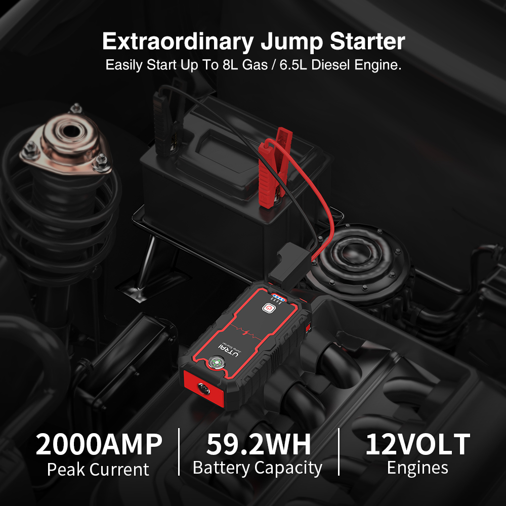 UTRAI Power Bank  2000A Jump S - Jump Starter Cable 2000A recension och pris