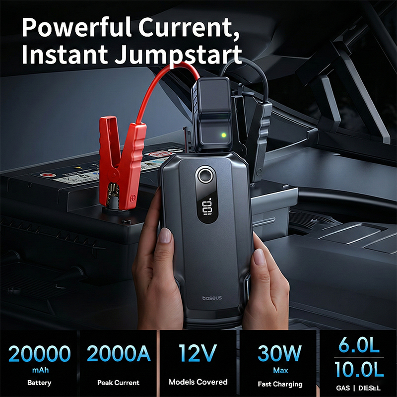 Baseus 2000A Jump Starter Emer - Jump Starter Cable 2000A recension och pris