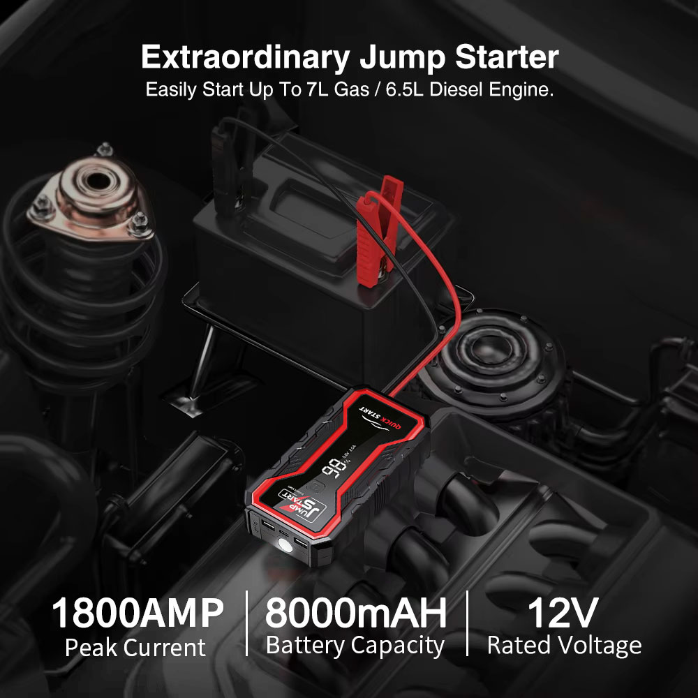 2-IN-1 Power Bank 1800A Jump S - Jump Starter With Air Compressor recension och pris