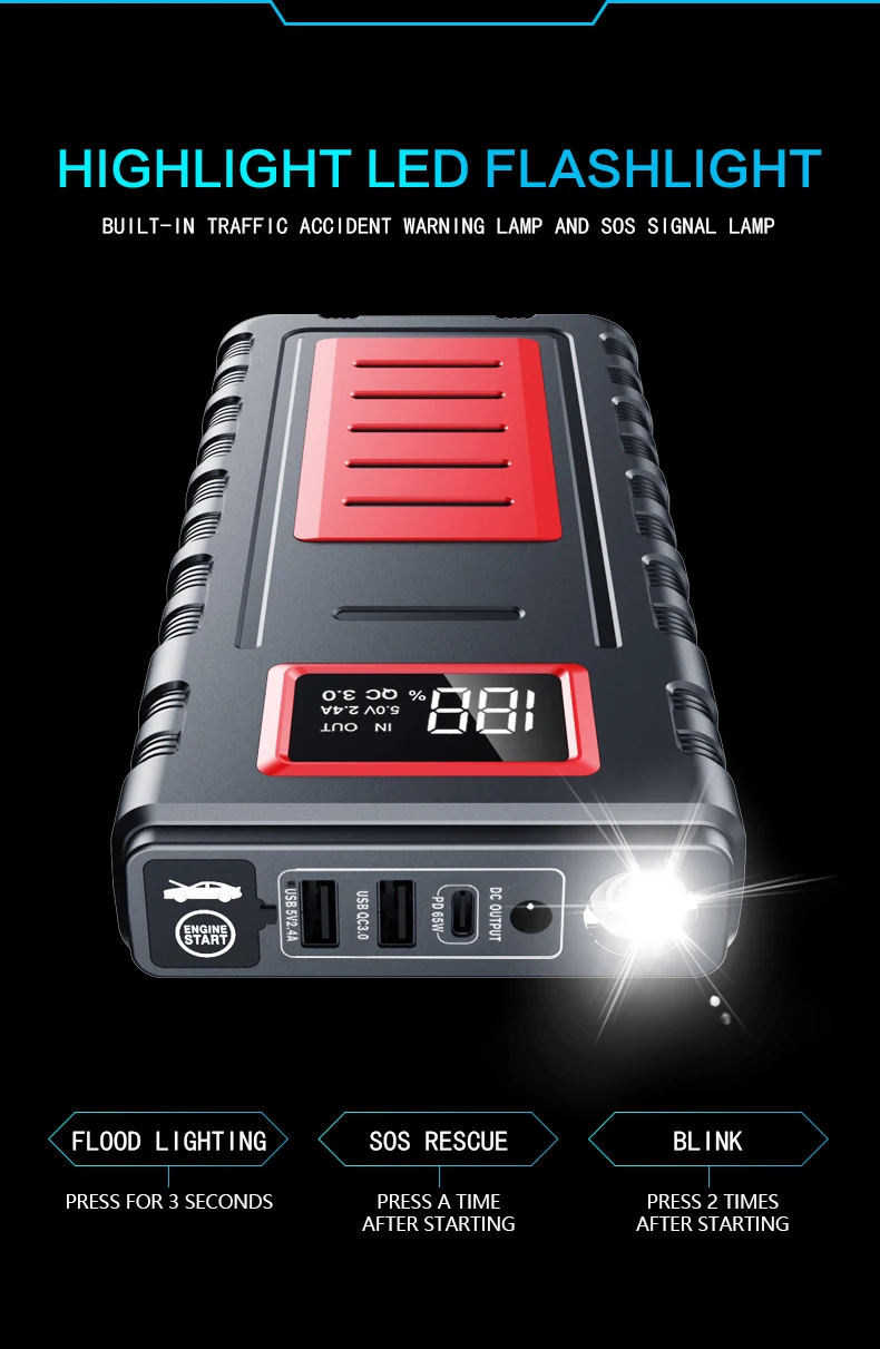30000mAh 12V Car Jump Starter  - Jump Starter Power Bank 20000Mah recension och pris