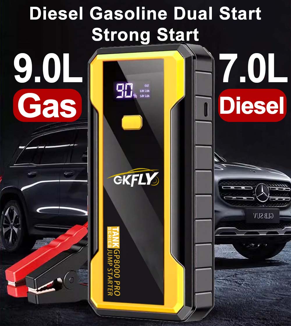 GKFLY 24000mAh Start Power Ban - Jump Starter 12V Diesel recension och pris