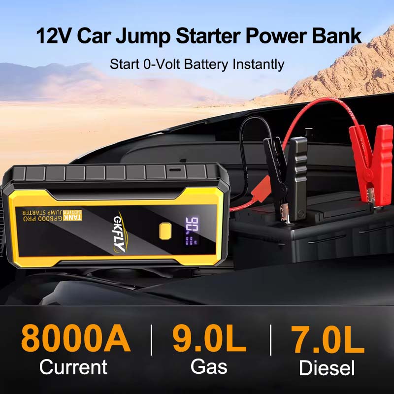 GKFLY 24000mAh Start Power Ban - Jump Starter 12V Diesel recension och pris