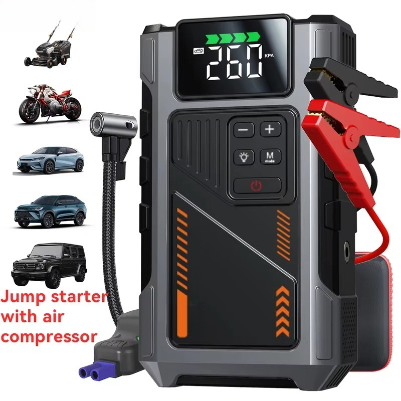 PORTABLE car jump starter with - Jump Starter With Air Compressor recension och pris