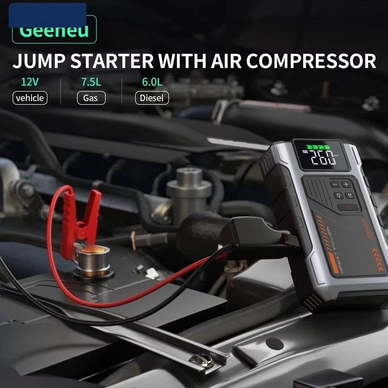 PORTABLE car jump starter with - Jump Starter With Air Compressor recension och pris