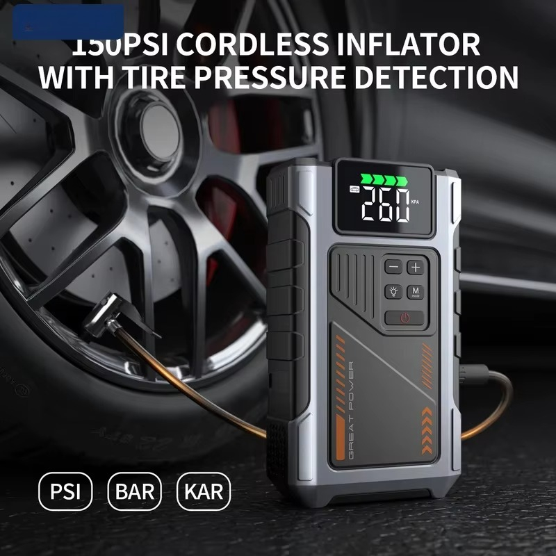 PORTABLE car jump starter with - Jump Starter With Air Compressor recension och pris