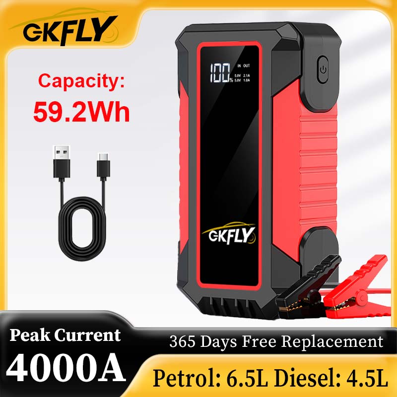 GKGLY Portable Car Jump Starte - Portable Jump Starter 4000A recension och pris