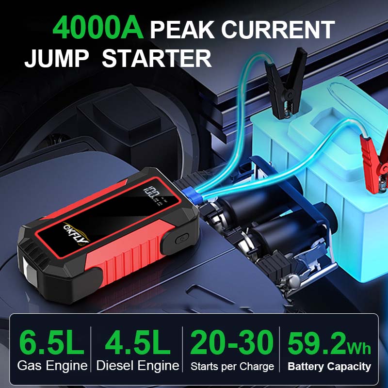 GKGLY Portable Car Jump Starte - Portable Jump Starter 4000A recension och pris