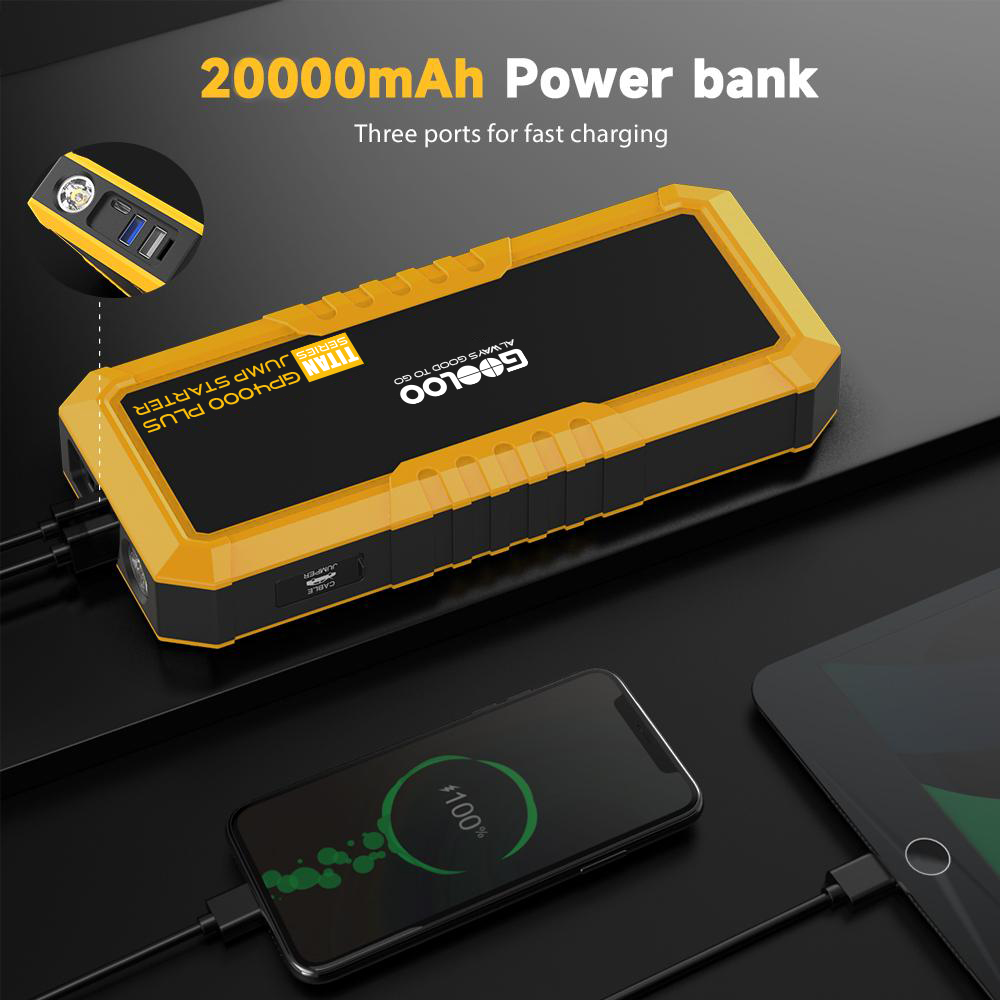 GOOLOO GP4000 Plus Portable Ju - Portable Jump Starter 4000A recension och pris