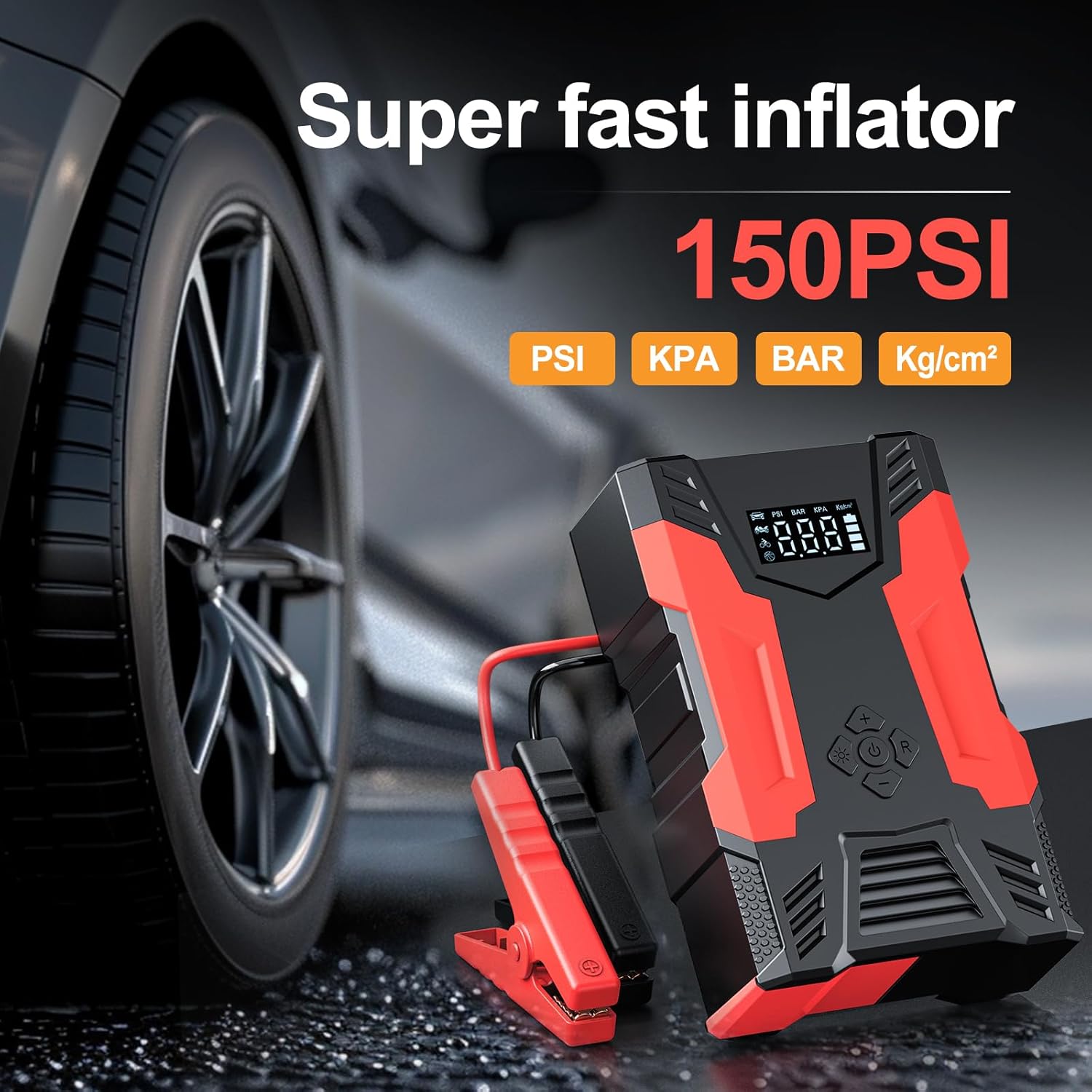 2000A Portable Car & Truck Jum - Jump Starter With Air Compressor recension och pris