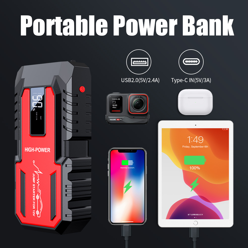 Power Bank 4000A Jump Starter  - Portable Jump Starter 4000A recension och pris